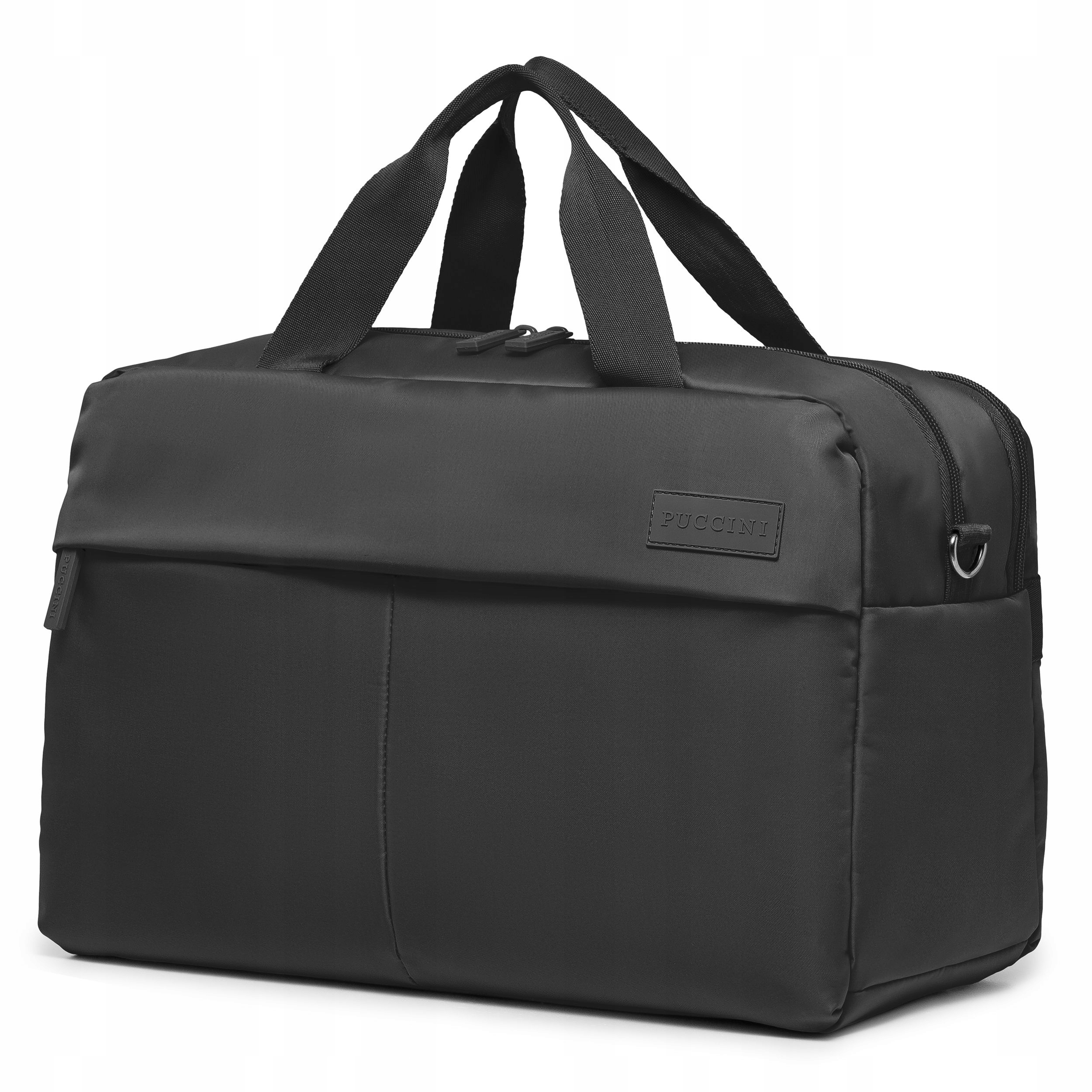 Puccini Torba Podróżna Sportowa Weekendowa Na Ramię Laptopa Czarna B50251-1