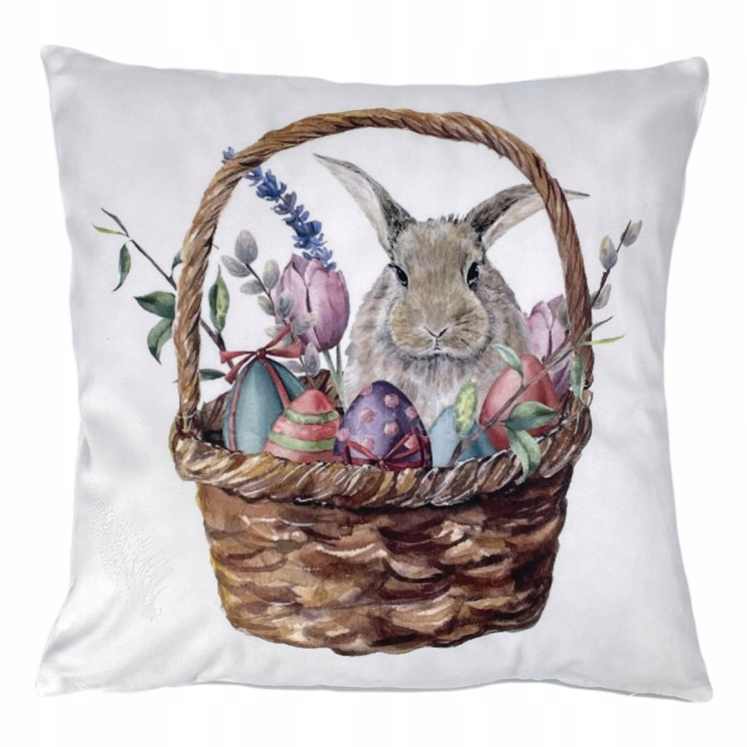 

Poszewka Wielkanocna Zajączek Koszyk Jajka 45x45