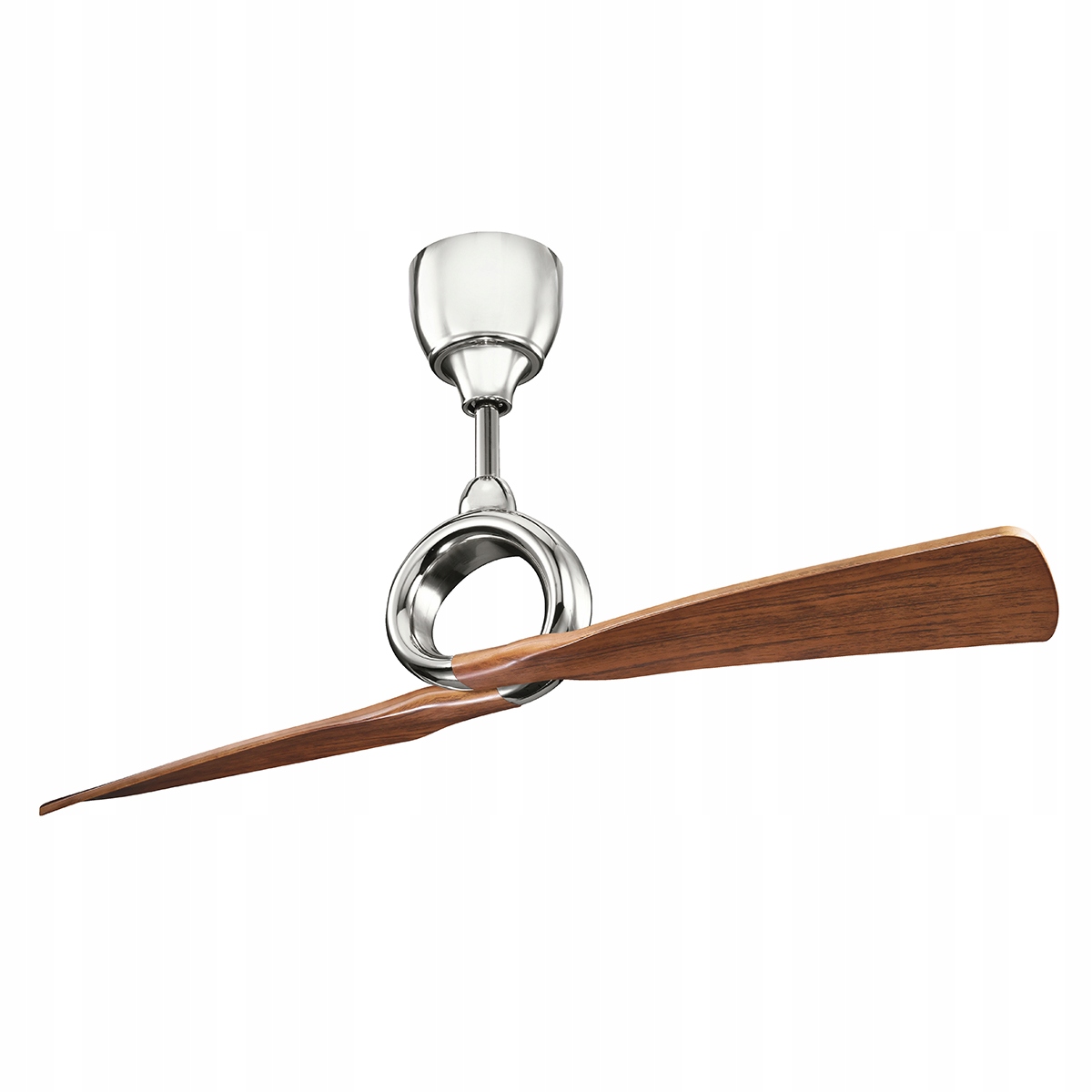 Kichler Stropný ventilátor 137 cm Diaľkový Ovládač Nikel/orechový IP20
