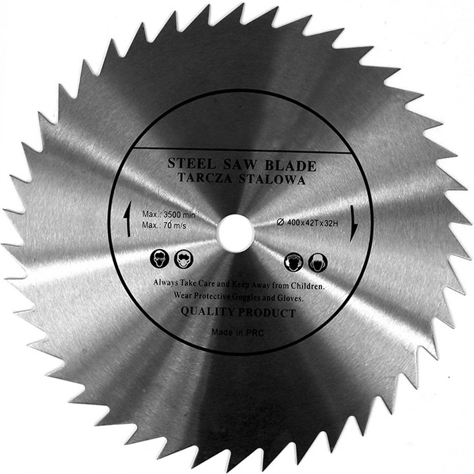 PIŁA TARCZOWA STALOWA ZWYKŁA BEZ WIDII 400x32 T42