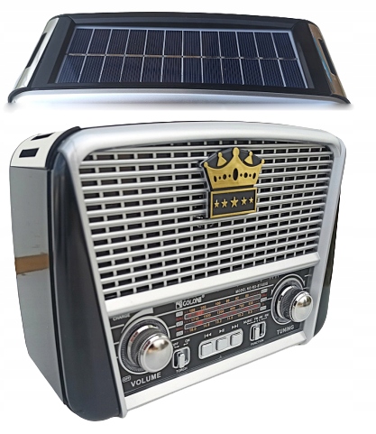 RADIO SOLARNE PRZENOŚNE RETRO AKUMULATOR SOLAR Stan opakowania oryginalne