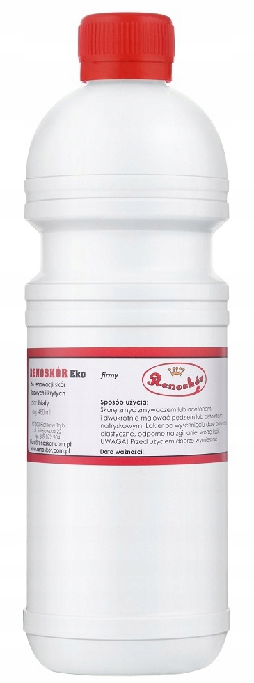 

Farba do skóry lakier Renoskór 200ml biała