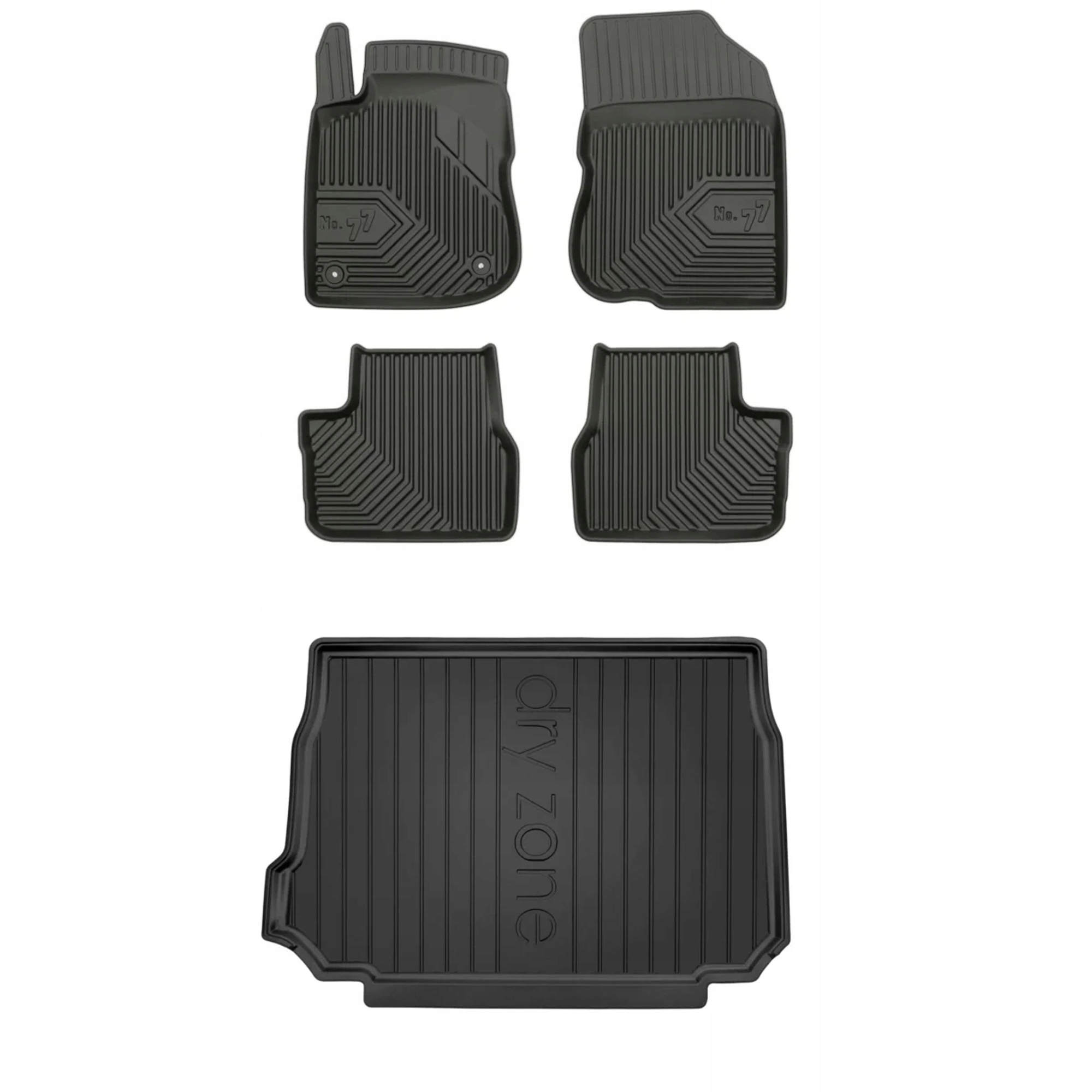 Gumová sada kobercov a rohoží Peugeot 2008 I 2013-2019 bez nastaviteľnej výšky