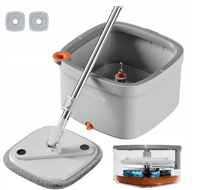 Levně Smart rotační mop s oddělovačem vody Tivaxo M16 – Nulová Špinavá Voda!
