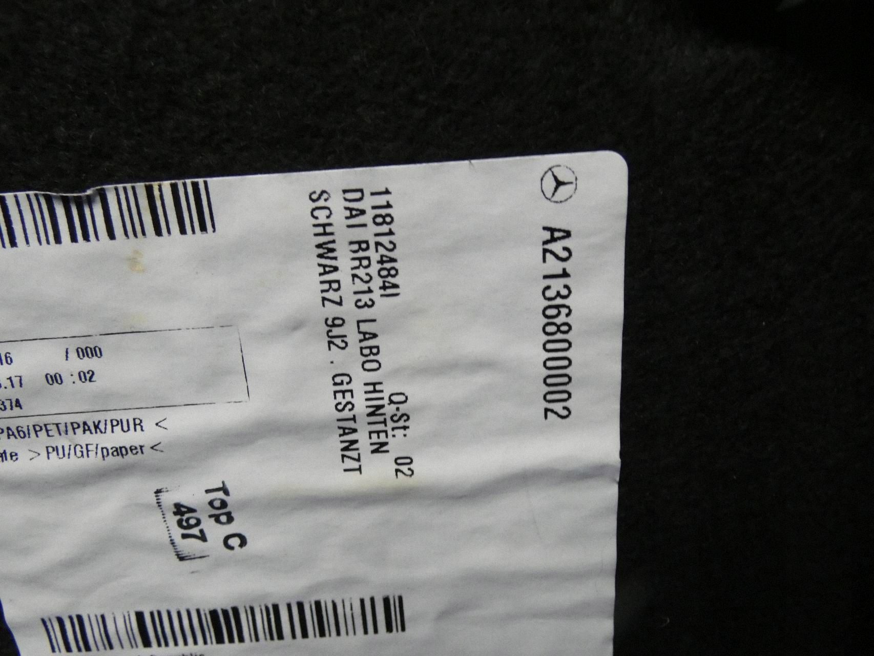 MERCEDES E KLASA W213 KOMBI floor boot mats KOMPLET