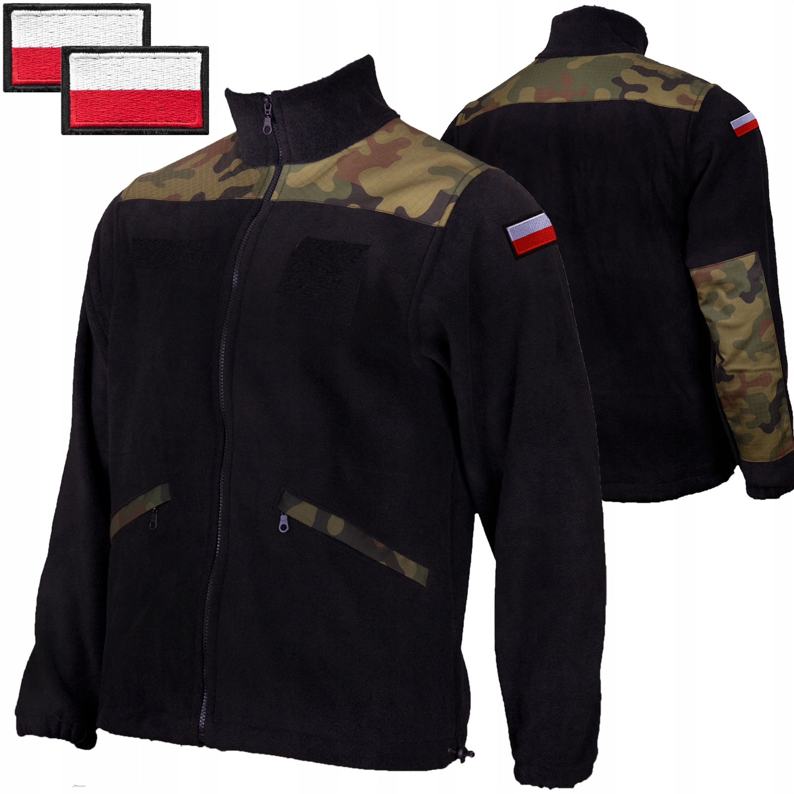 

Polar wojskowy Czarny Moro wojsko Mon Flagi 4XL