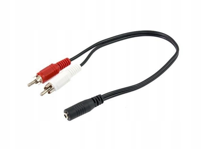 

Adapter Aux Gniazdo Jack 2X Wtyk Rca