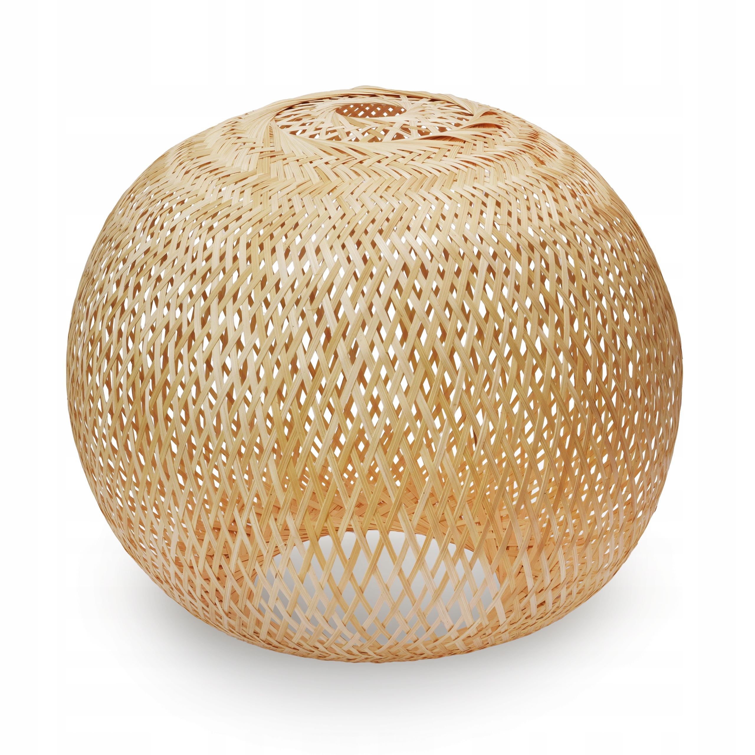 Velké stínítko Bambus Rattan Béžová Boho E27 Kula 40 cm pro závěsnou lampu