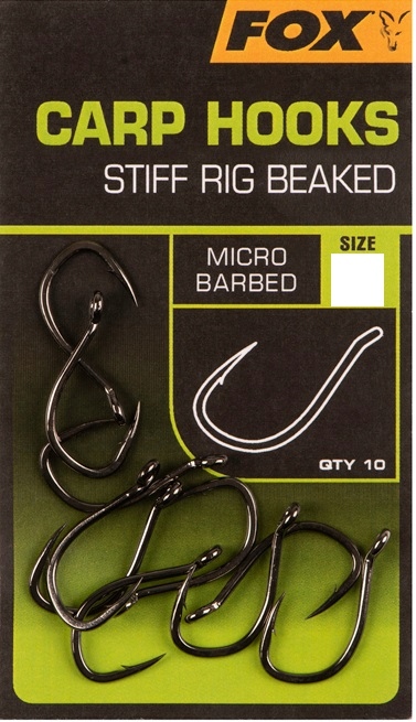 Haczyki Fox Carp Hooks Stiff Rig Beaked Roz. 6