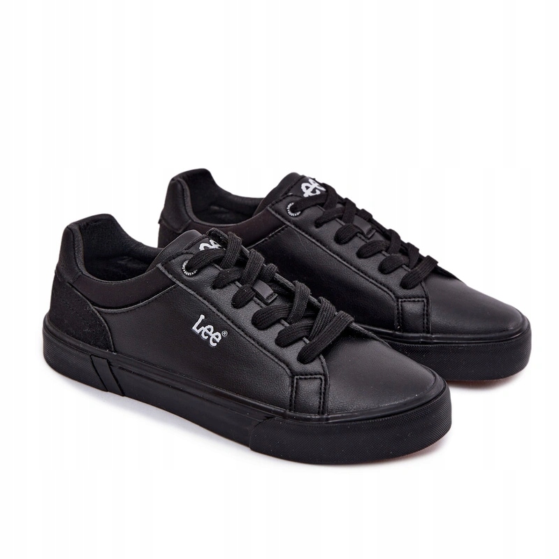 Pánské Nízké Tenisky Z Eko Kůže Lee Brixton Men Low 50261024.11A Černé 40