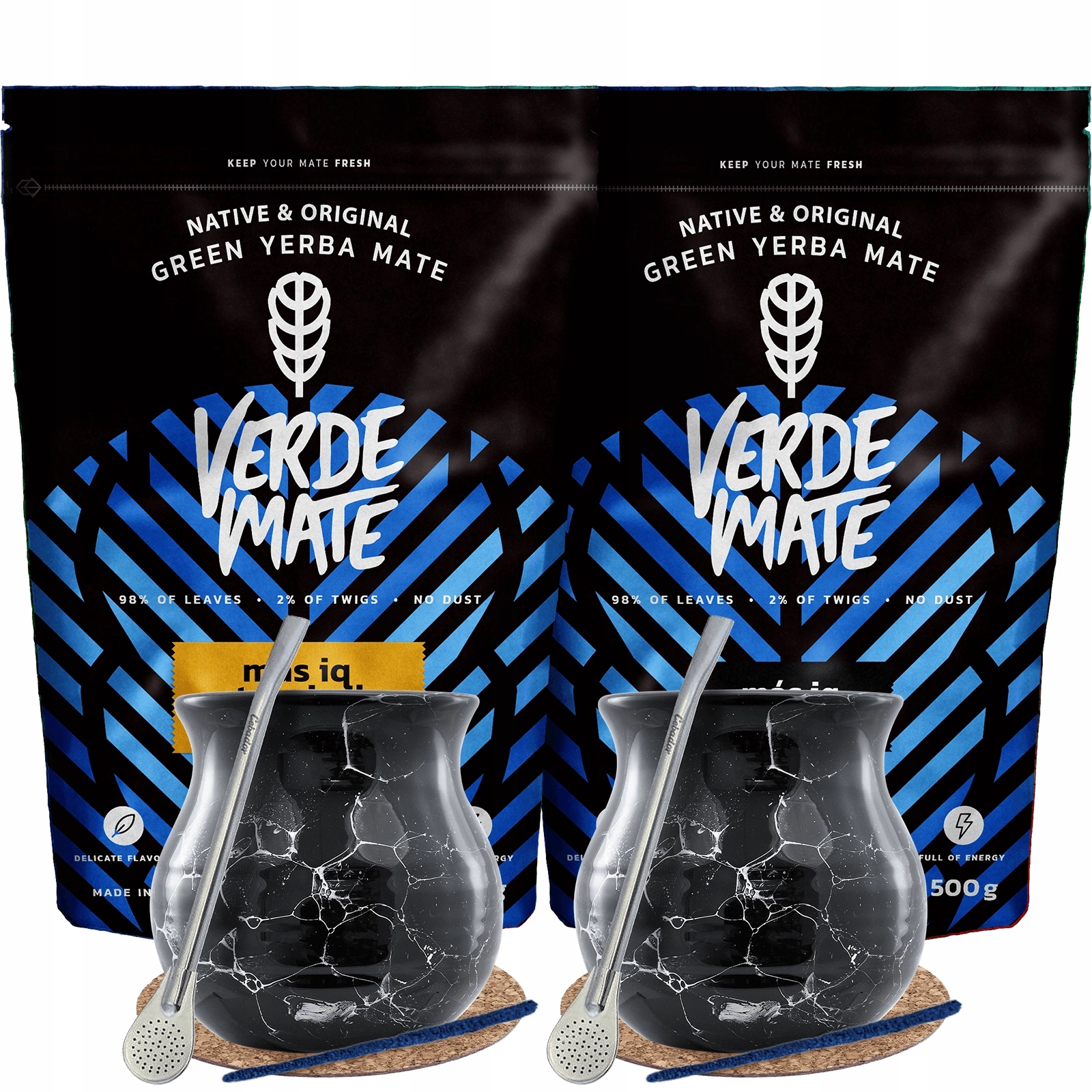 Sada Yerba Mate Verde Mate 2x tykva a 2x bombilla 2x500g Pro Dva