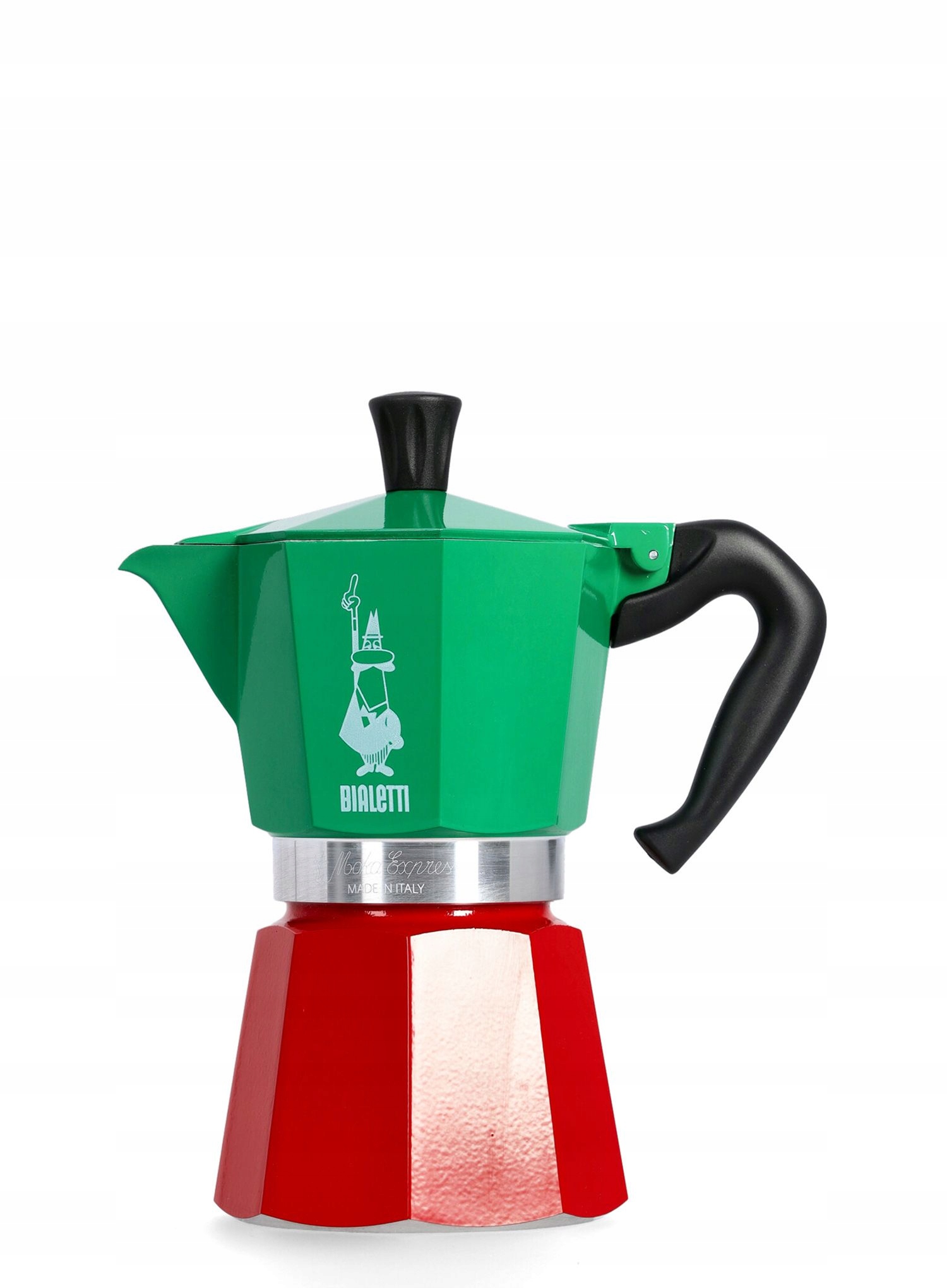 Turistický kávovar Bialetti Moka Express Italia 3TZ red/grn