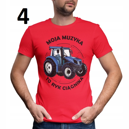 KOSZULKA MĘSKA T-SHIRT CIĄGNIK TRAKTOR RÓŻNE WZORY Kolor wielokolorowy