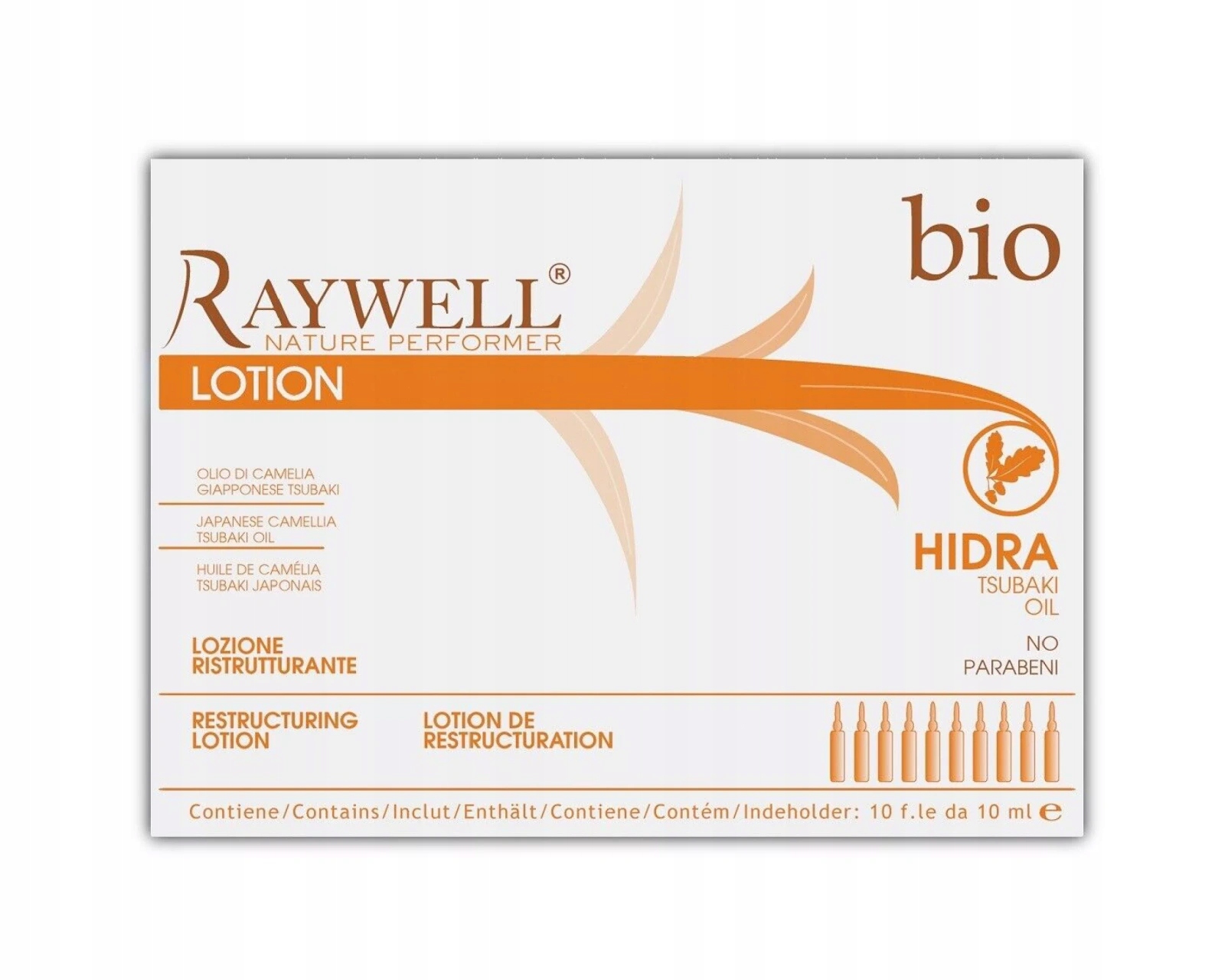 Raywell Bio Hidra Lotion, rekonstrukční ampule pro suché vlasy 10x10 ml