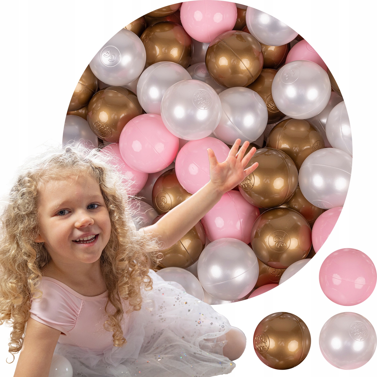 Plastikowe Kulki Piłki 7cm DLA DZIECI 200 sztuk