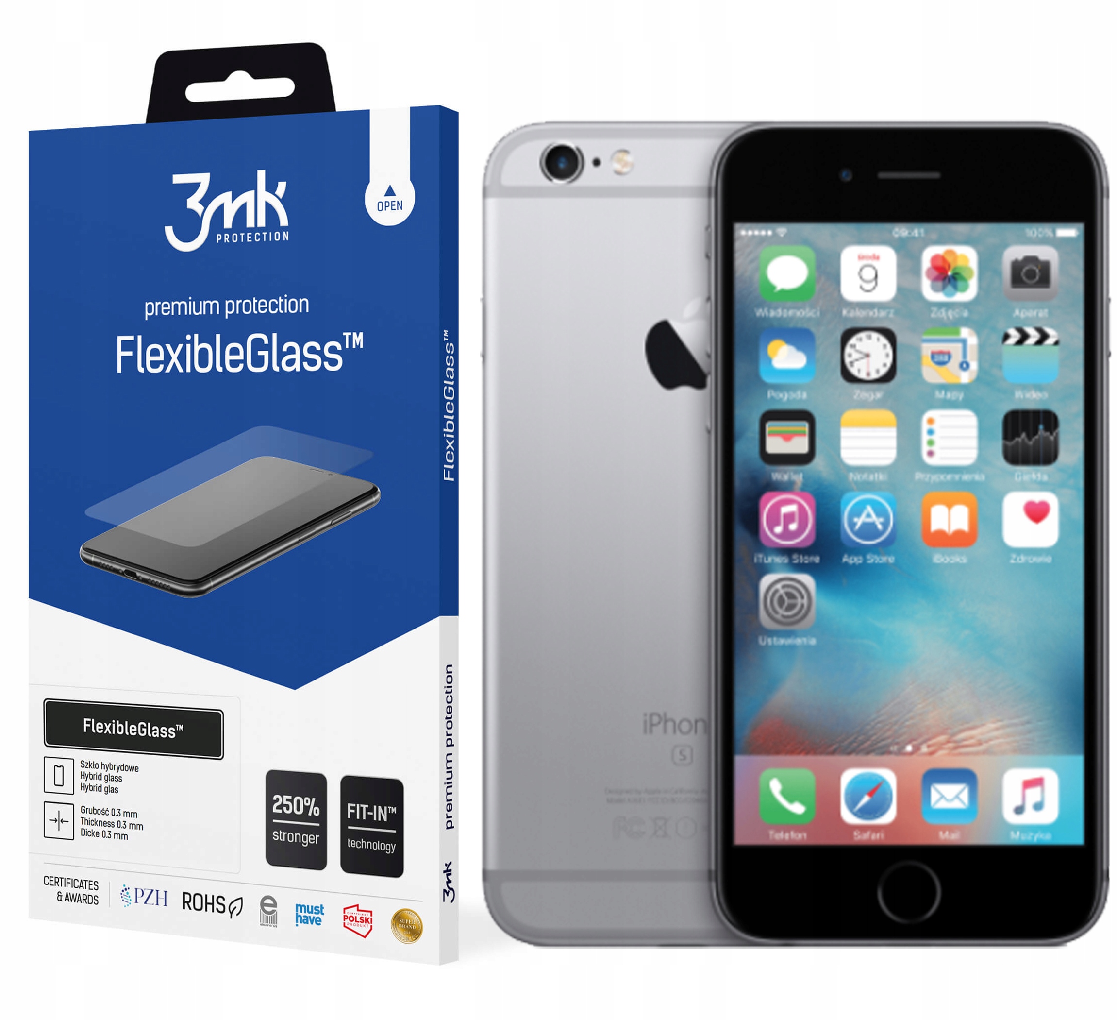

Szkło hybrydowe 3MK FlexibleGlass do iPhone 6S/6