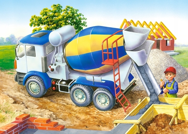 

Puzzle Budowa Betoniarka Auto Praca 5+ 60 Castor