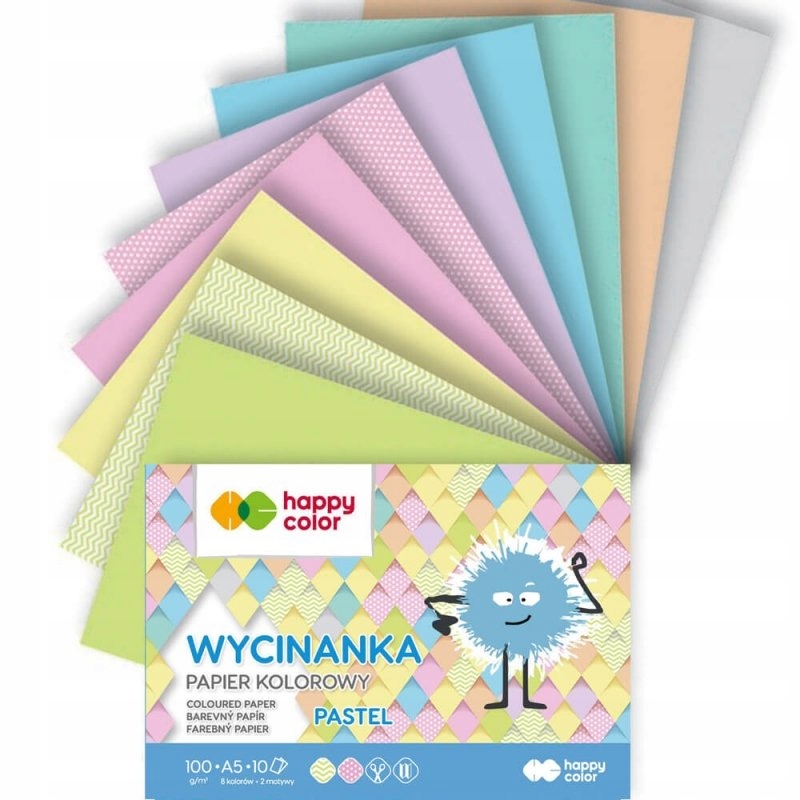 

Wycinanka Blok papier pastelowy Happy Color A5 10k