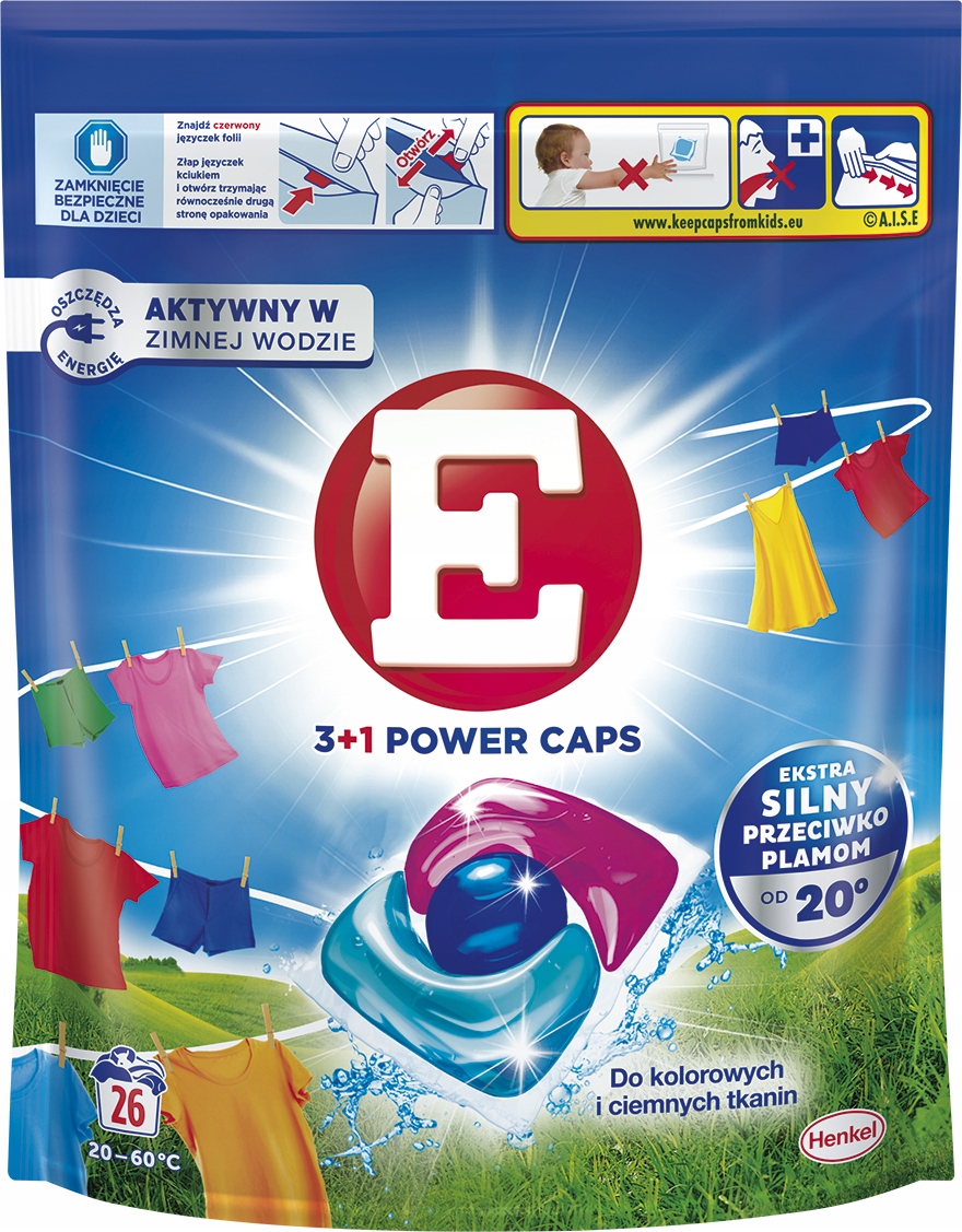 

Kapsułki do prania kolorów E Power Caps Color 26p