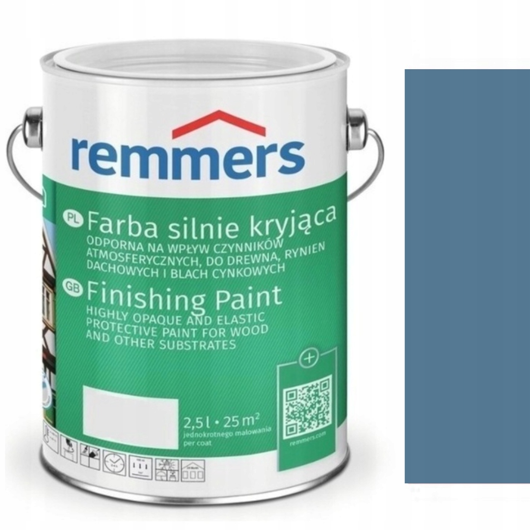 Remmers Krycí Lak Na Drevo 2,5L Frízska Modrá, Vysoko Krycí