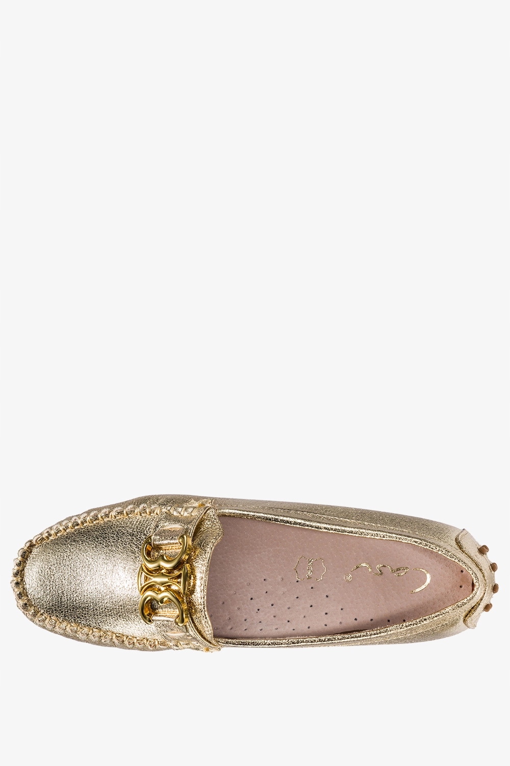 MOKASYNY BŁYSZCZĄCE ZŁOTE PŁASKIE DAMSKIE MODNA OZDOBA LEKKIE PÓŁBUTY r 37 Rozmiar 37