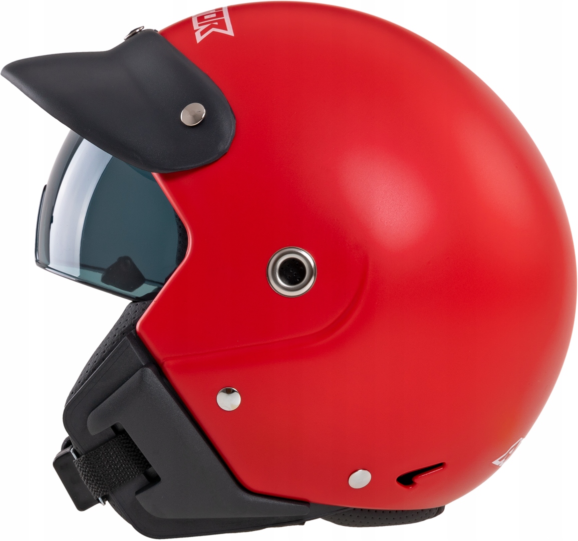 KASK MŁODZIEŻOWY NA MOTOR SKUTER MAT Z BLENDĄ ST S