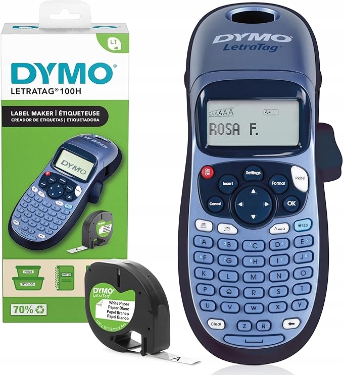 Dymo LetraTag LT-100H tiskárna štítků s klávesnicí, snadné použití