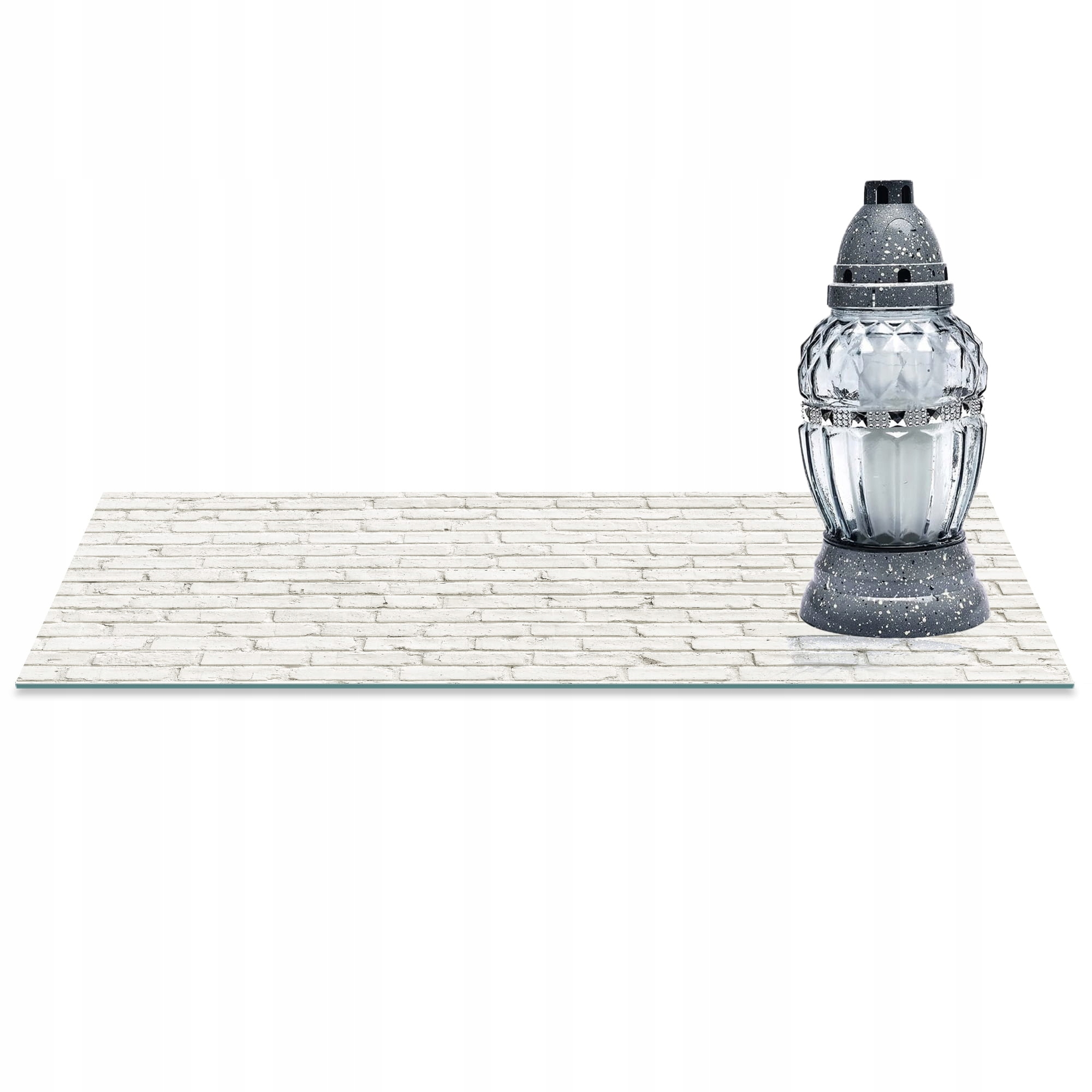 SZKLANA PODSTAWKA POD ZNICZE 60x20cm Cegły 349c