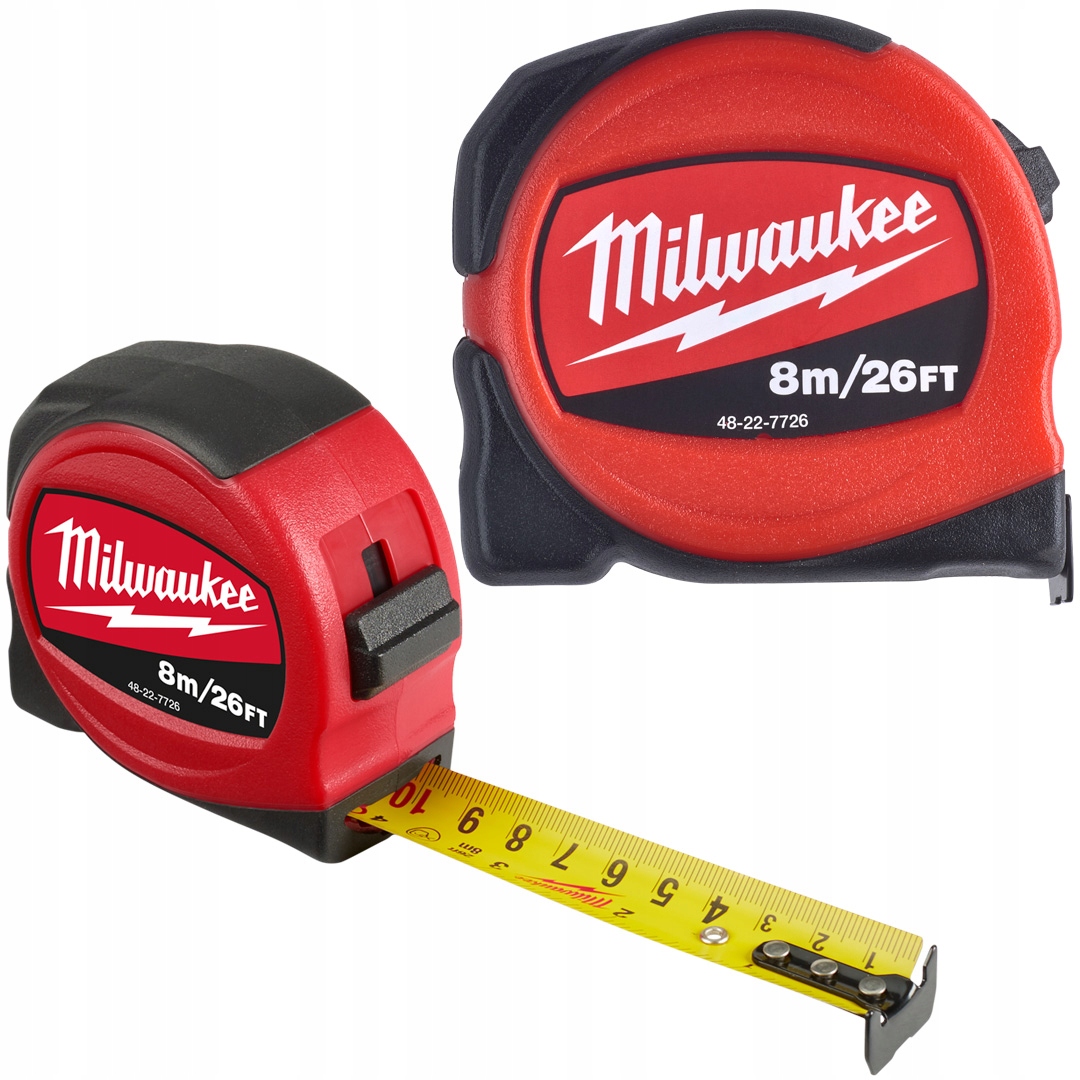 

Taśma miernicza miarka zwijana 8m Slim Milwaukee