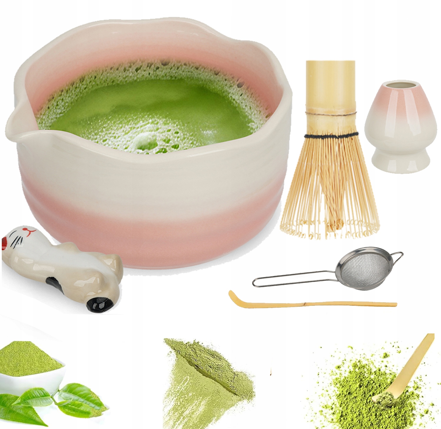Sada Na Čaj Matcha Metla Na Matchu, Bambusová Šlehací Metla Matcha
