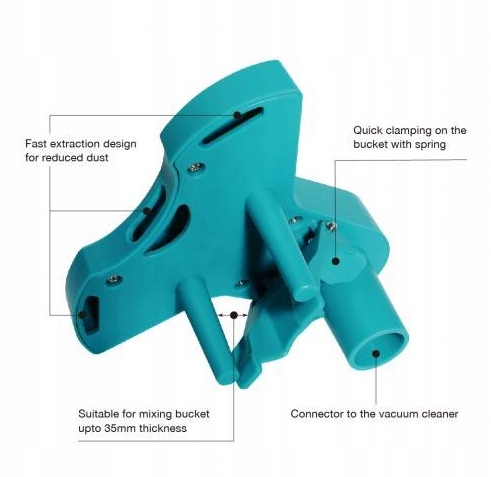 ODCIĄG Adapter BIHUI do wiader do odsysania pyłu z wiader Marka Bihui