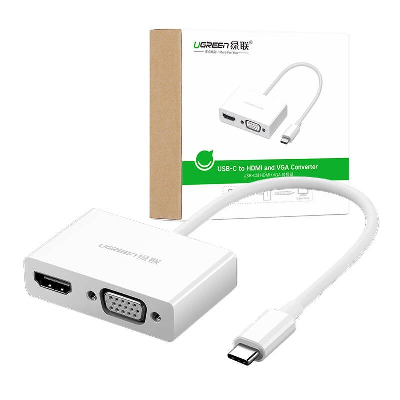 Adapter USB-C do HDMI + VGA UGREEN MM123 (biały) Kod producenta MM123