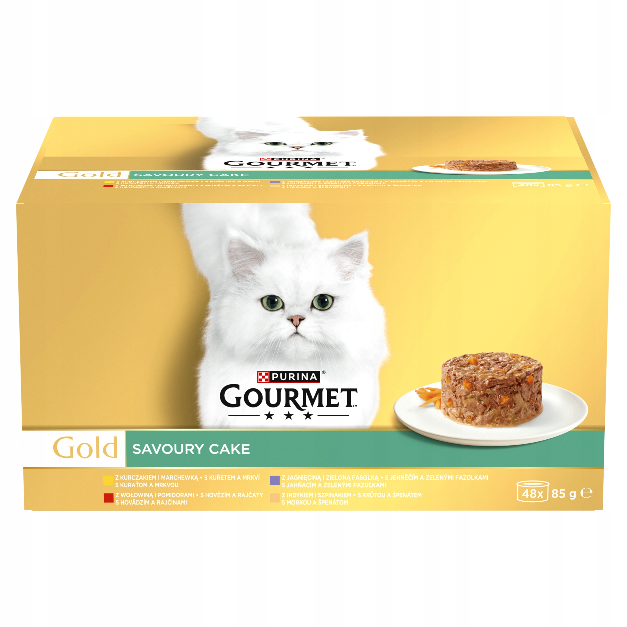 Purina Gourmet Gold Savoury Cake Karma mokra dla kota MIX Smaków 48x85g
