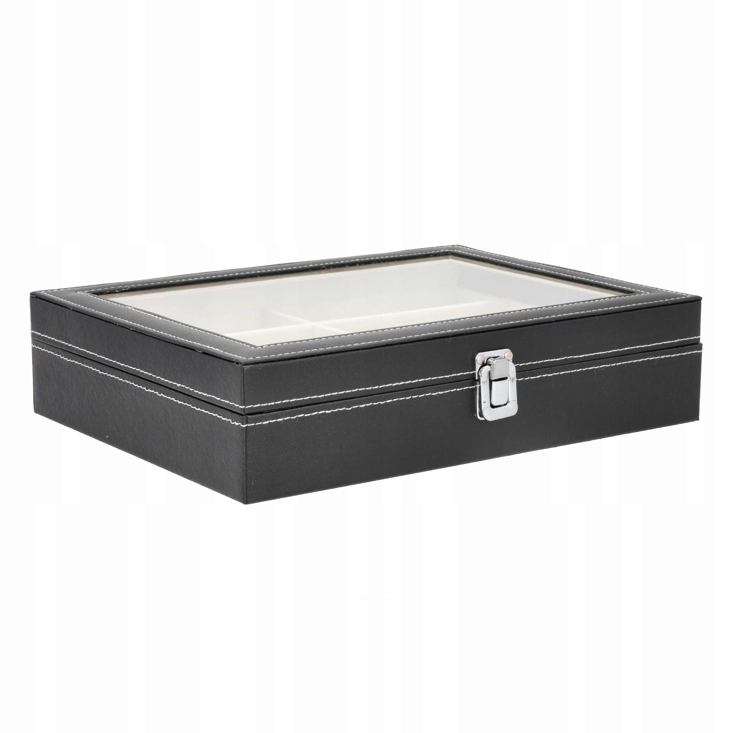 SZKATUŁKA NA OKULARY PUDEŁKO ETUI ORGANIZER EKSPOZYTOR PREZENT 8 SZT Kolor dominujący czarny