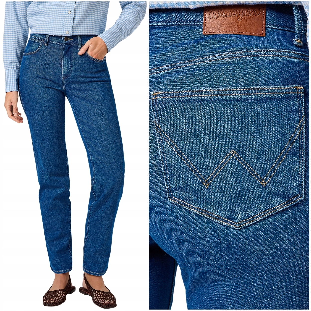 Wrangler Straight Geniune Wear jednoduché dámské džínové kalhoty W29 L32