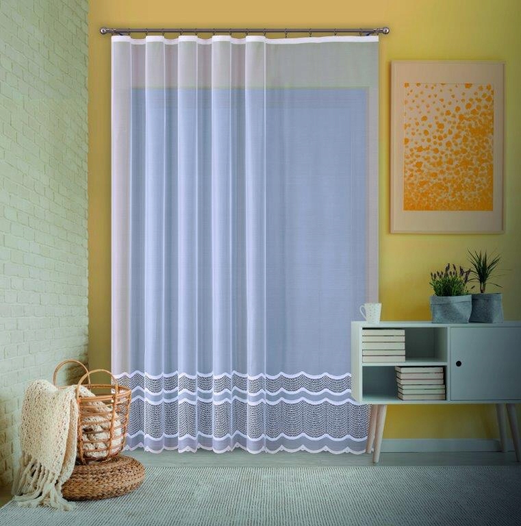 Elegantné záclony hladká hotová záclona 600x250
