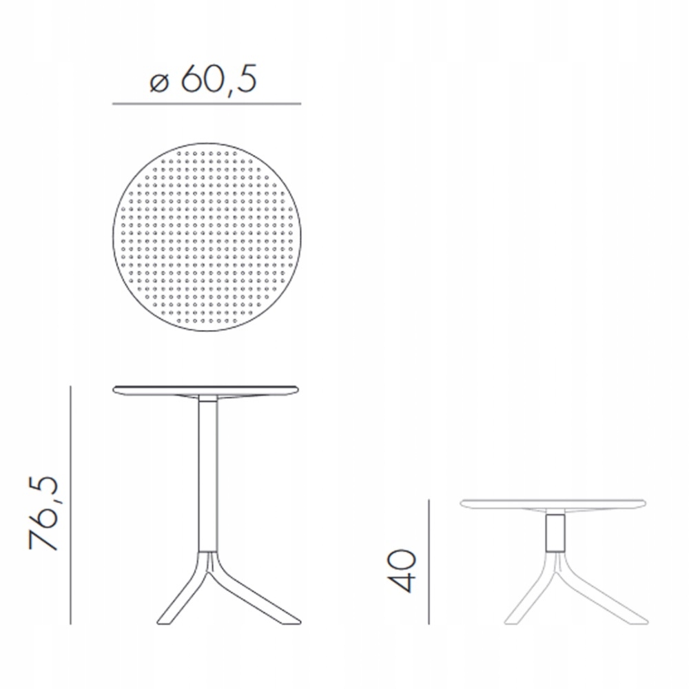 Stolik Nardi STEP - kolor rosso/czerwony Kolor inny kolor