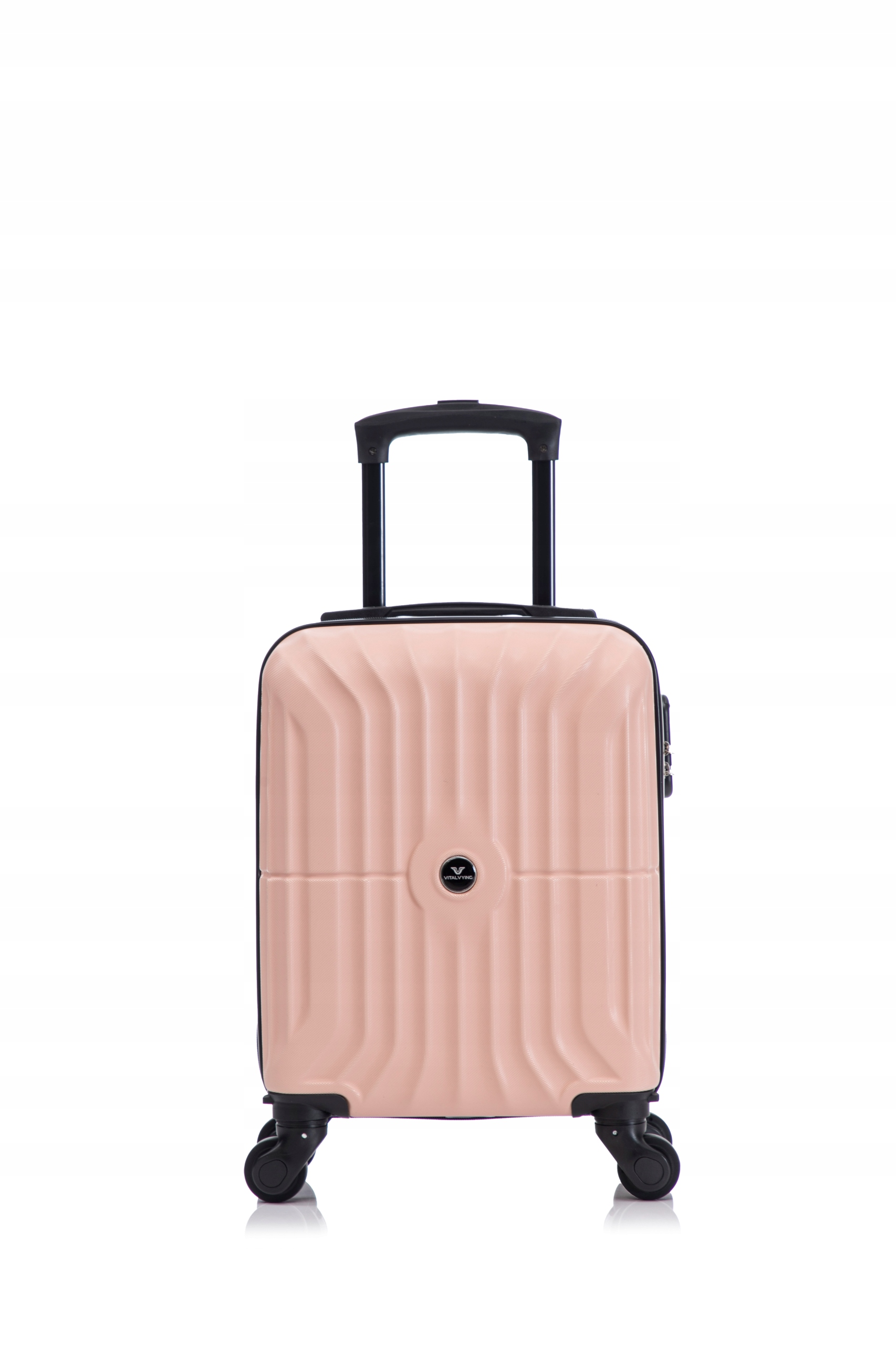 Mały bagaż podręczny 40X30X20 Abs z odpinanymi kółkami Ryanair różowy