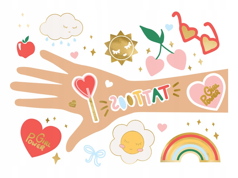 

Tatuaże zmywalne dla dzieci Stokrotki 14 szt.