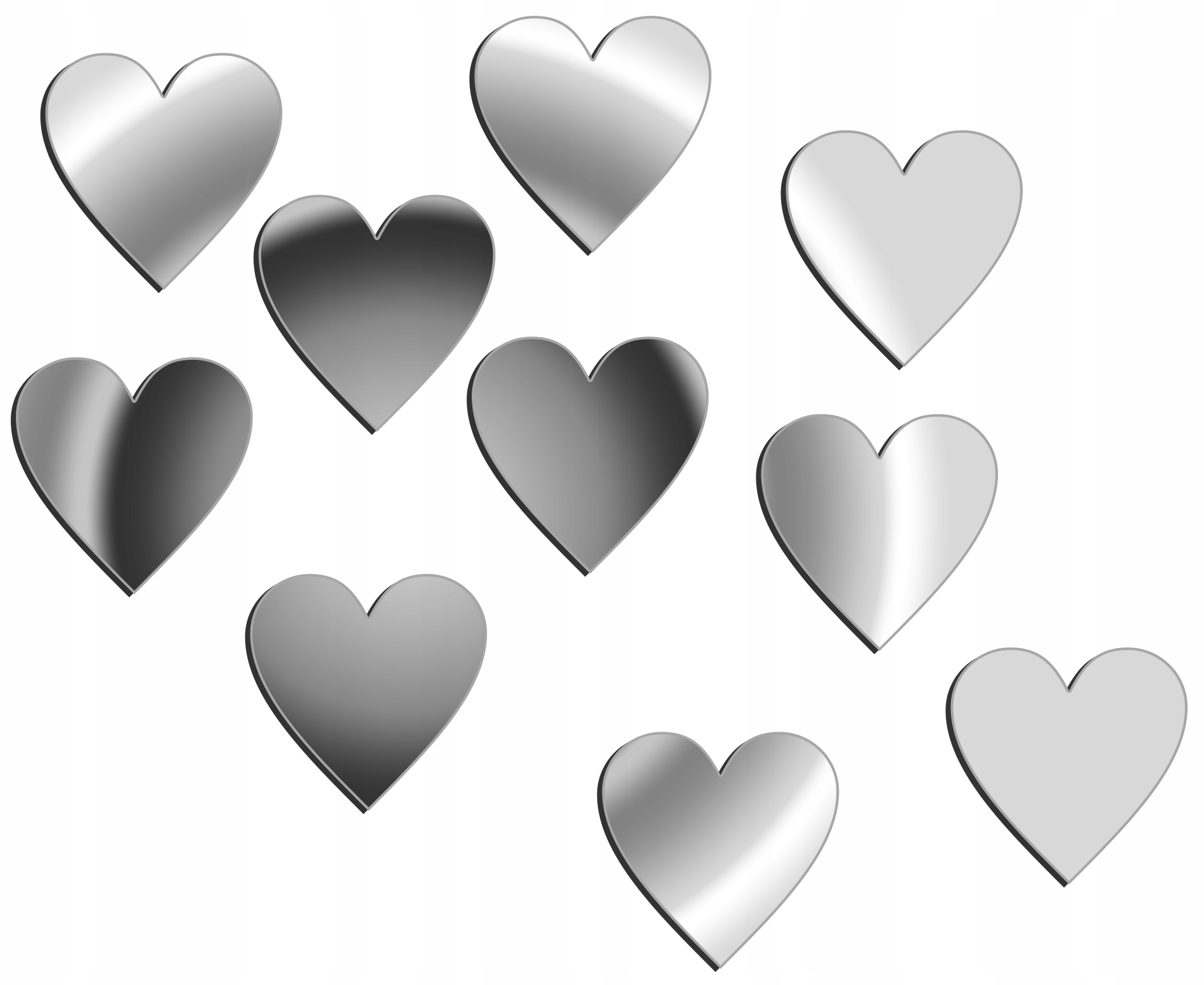 

Srebrne Serduszko 3x3cm plexi lustro serce Ślub