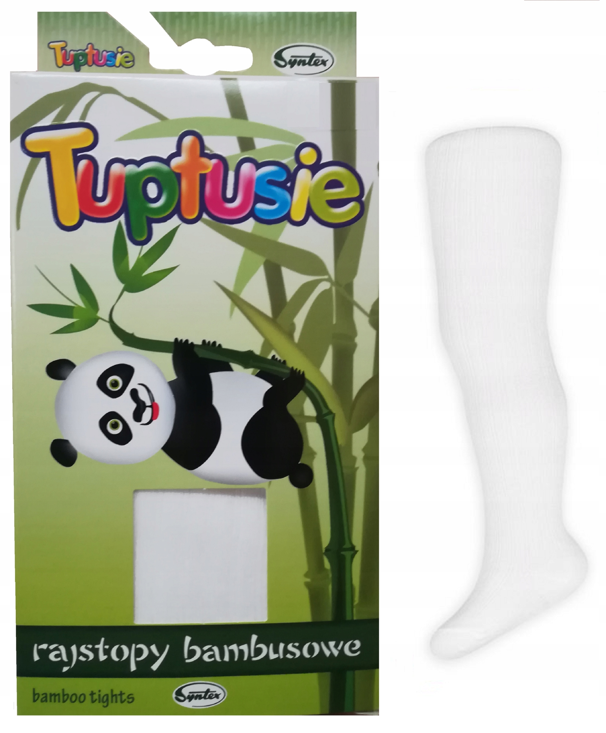 

Syntex Rajstopy dziecięce bambusowe prążek 86 biał
