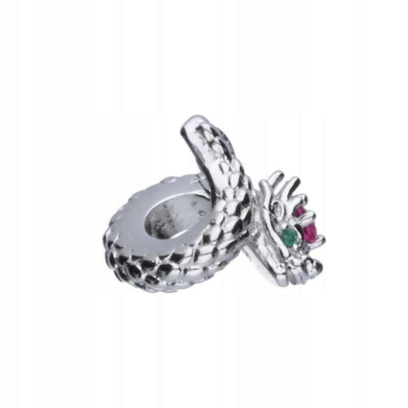 Modulární přívěsek had stříbro 925, zirkony barevné 10x14 mm 2.47 g