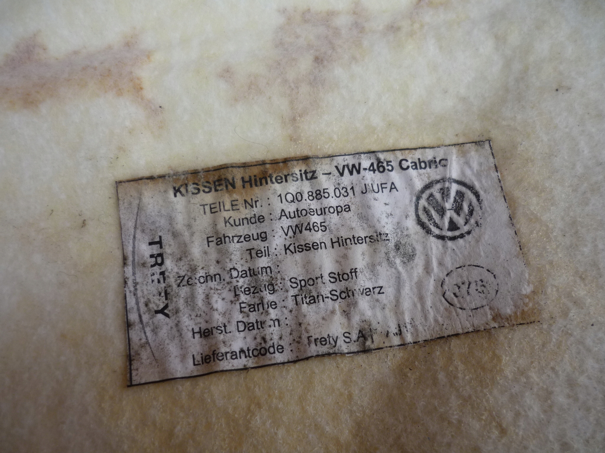 кресла Задний диван / vw EOS 2005-2015