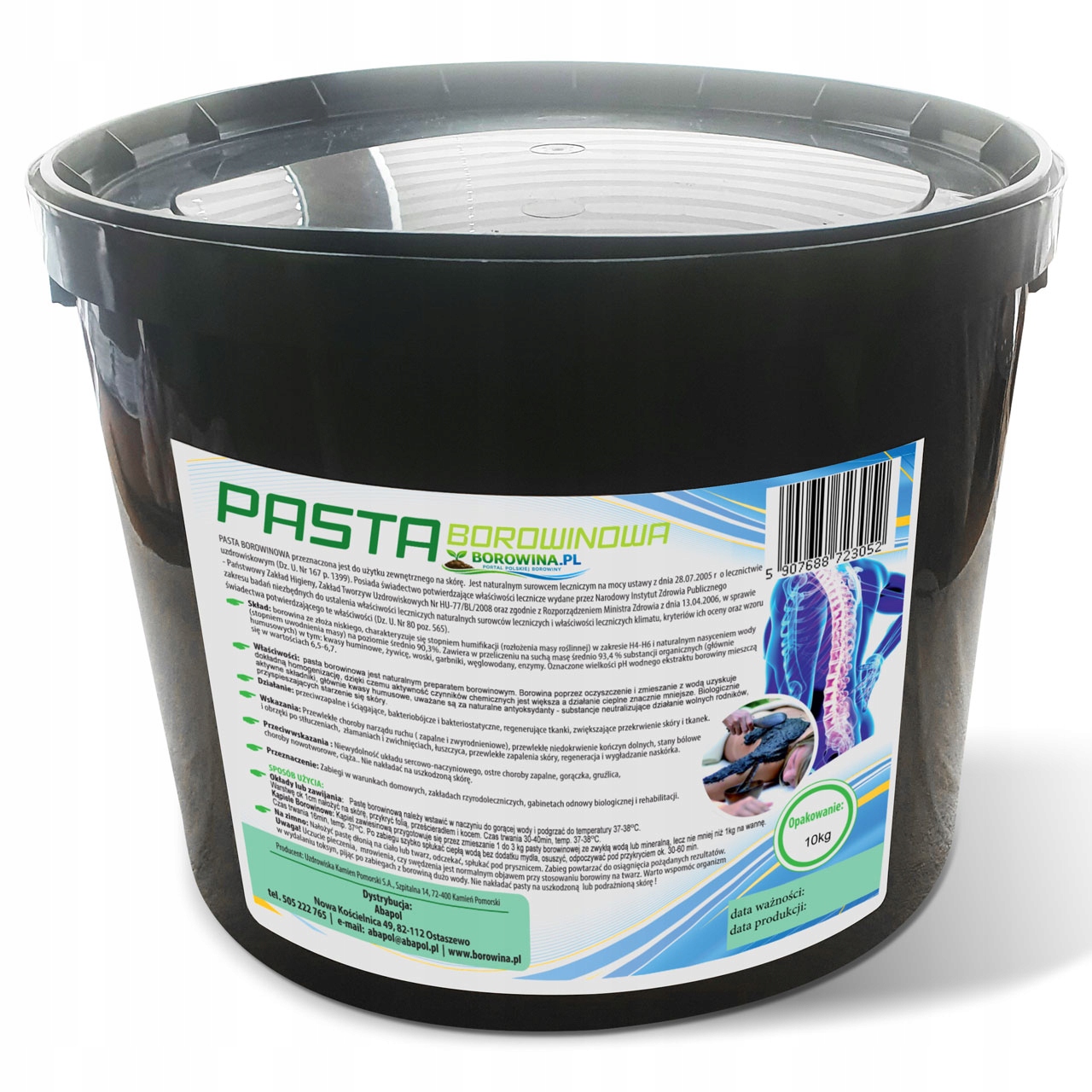 10 kg Borovice Kámen Pomorský XL, léčivá rašelinová pasta příroda, rehab