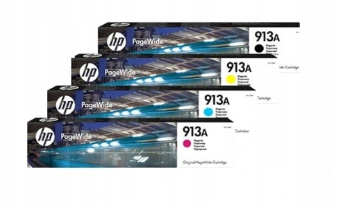 Sada Tuší 4x Hp 913A černá L0R95AE barvy