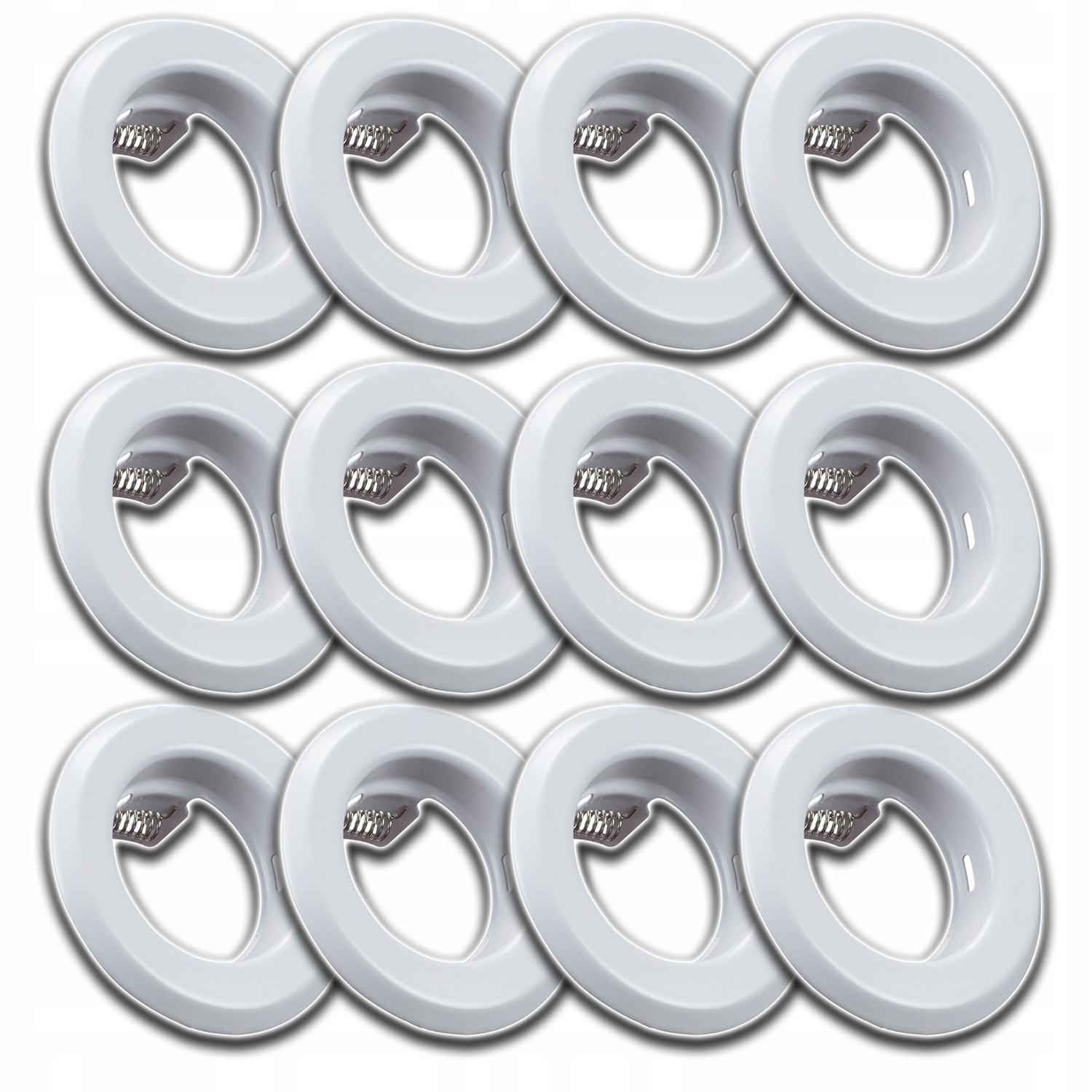 12x Kulatá Stropní Objímka Stropní Očko Pod Omítku Kolo Bílá Hliníková