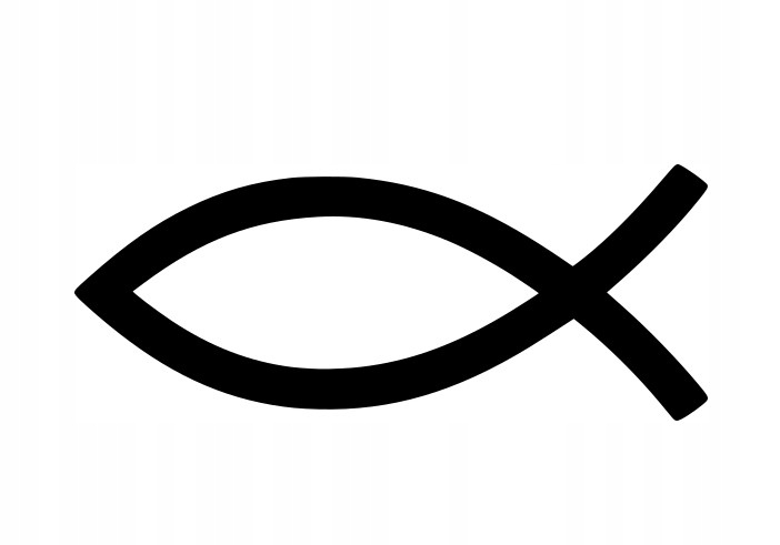 

Naklejka Ryba Symbol Chrześcijan Samochód