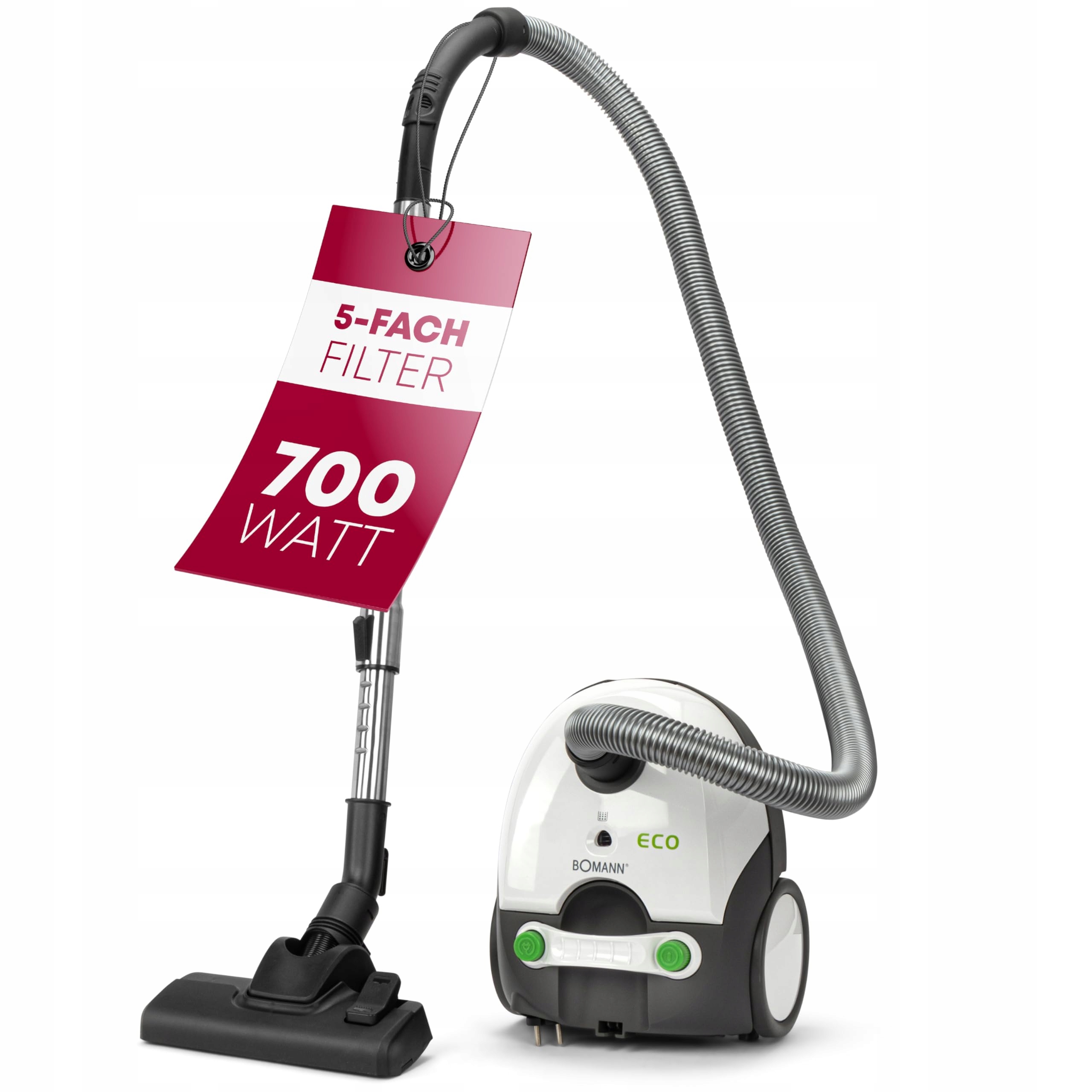 Bomann Podlahový vysávač 700 W, 5-násobný filter, Bs 9019 Cb N