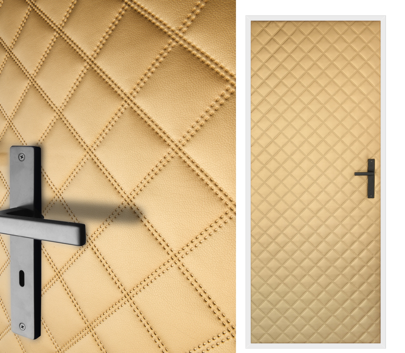 Zlatá 115x215 Dveřní Čalounění Potah na vnější dveře Zateplení