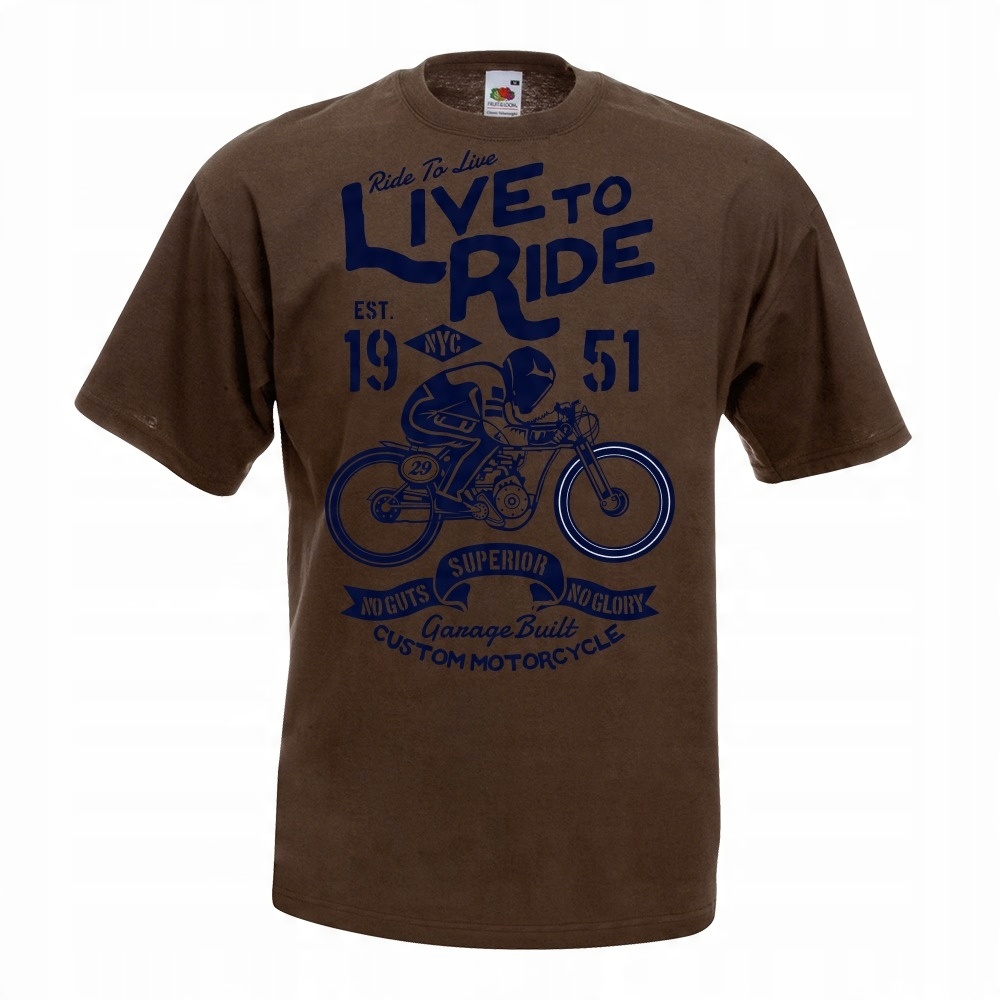 

Koszulka motocykl motocyklista Nyc M brązowa